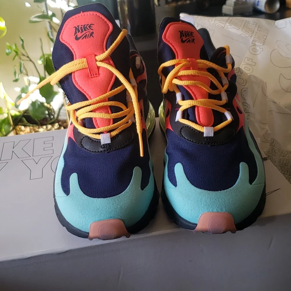 Nike Air Max 270 React Customized Sneakers Size 6.5 - Picture 3 of 14